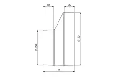 Europlast runder Kunststoff-Reduzieradapter 150 mm auf 100 mm - AP150-100