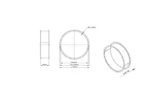 Anschlussstück für Axialventilator - Edelstahl 1250 02