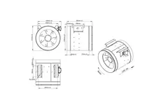 Rohrventilator 560 mm gemischter Durchfluss ETALINE - EL 560 EC K01