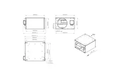 Isolierter Rohrventilator 250 mm - ISORX 250 EC K 01