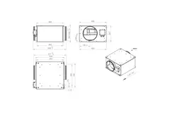 Isolierter Rohrventilator 250 mm - ISOR 250 EC K 01