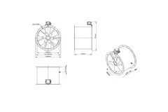 Axiallüfter 560 mm - AL 560 D4 01 CFG
