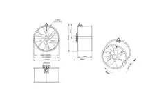 Axialer Kanalventilator 1250 mm - AL 1250 D6 03 CFG