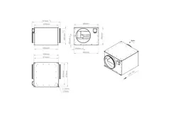 Rohrventilator 400mm isoliert - ISOR 400 EC K 01