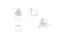 Axialer 355-mm-Rauchgasventilator F300- AL 355 D4 F3 01 CFG