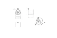 Axialer 355-mm-Rauchgasventilator F300- AL 355 D2 F3 01 CFG