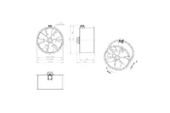 Axial 1250 mm Kanalventilator Abgas F300- AL 1250 D6 F3 01 CFG