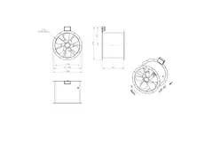 Axialer 500-mm-Rauchgasventilator F300- AL 500 D4 F3 01 CFG