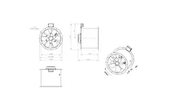 Axialer 500-mm-Rauchgasventilator F300- AL 500 D2 F3 01 CFG