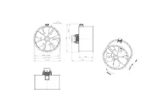 Axial 1250 mm Kanalventilator Abgas F300- AL 1250 D6 F3 04 CFG