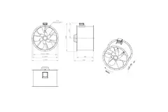 Axialer 900-mm-Rauchgasventilator F300- AL 900 D4 F3 03 CFG