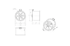 Axialer 560-mm-Rauchgasventilator F300- AL 560 D4 F3 02 CFG