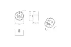 Axialer 1000-mm-Kanalventilator F300- AL 1000 D6 F3 02 CFG