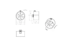 Axialer 1000-mm-Kanalventilator F300- AL 1000 D4 F3 03 CFG