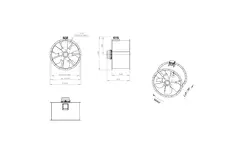 Axialer 1000-mm-Kanalventilator F300- AL 1000 D4 F3 02 CFG