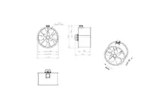 Axialer 1000-mm-Rauchgasventilator F300- AL 1000 D6 F3 01 CFG