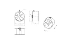 Axialer Kanalventilator 1120 mm - AL 1120 D6 02 CFG