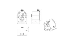 Axialer Rohrventilator 400 mm - AL 400 D2 03 CFG