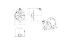 Axialer Kanalventilator 450 mm - AL 450 D2 01 CFG