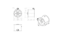 Axialer 500-mm-Kanalventilator - AL 500 D2 02 CFG