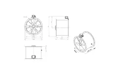 Axiallüfter 560 mm - AL 560 D84U 01 CFG