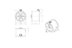 Axiallüfter 560 mm - AL 560 D84U 02 CFG