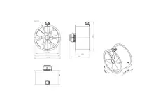 Axialer Kanalventilator 710 mm - AL 710 D84U 01 CFG