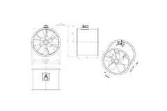 Axialer 800-mm-Kanalventilator - AL 800 D4 04 CFG