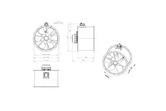 Axialer Kanalventilator 900 mm - AL 900 D4 05 CFG