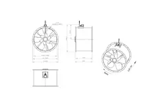 Axialer Kanalventilator 900 mm - AL 900 D84U 01 CFG
