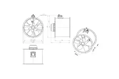 Axialer 800-mm-Kanalventilator - AL 800 D4 06 CFG