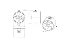 Axialer 800-mm-Kanalventilator - AL 800 D6 03 CFG