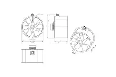 Axialer Kanalventilator 1120 mm - AL 1120 D6 05 CFG