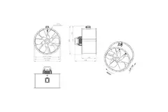 Axialer Kanalventilator 1250 mm - AL 1250 D6 04 CFG