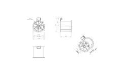 Axialer 355-mm-Rauchgasventilator F400 - AL 355 D2 F4 01 CFG