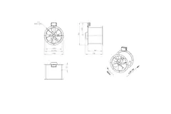 Axialer 400-mm-Rauchgasventilator F400 - AL 400 D42U F4 01 CFG