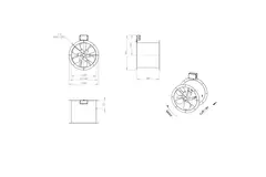 Axialer 400-mm-Rauchgasventilator F300- AL 400 D42U F3 02 CFG