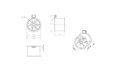 Axialer 450-mm-Rauchgasventilator F400 - AL 450 D4 F4 01 CFG