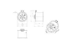 Axialer 500-mm-Rauchgasventilator F400 - AL 500 D2 F4 01 CFG