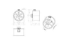 Axialer 900-mm-Rauchgasventilator F400 - AL 900 D4 F4 04 CFG