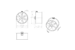 Axial 1250 mm Kanalventilator Abgas F300- AL 1250 D6 F3 07 CFG