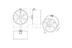 Axialer 1250 mm Kanalventilator Abgas F400 - AL 1250 D6 F4 01 CFG