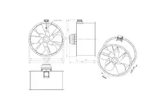 Axial 1250 mm Kanalventilator Abgas F400 - AL 1250 D6 F4 03 CFG