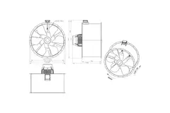 Axialer 1250 mm Kanalventilator Abgas F400 - AL 1250 D6 F4 04 CFG