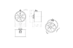 Axialer Kanalventilator 900 mm - AL 900 D84U 02 CFG