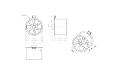Axiallüfter 560 mm Abgaskanal F300- AL 560 D84U F3 02 CFG