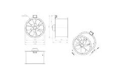 Axiallüfter 630 mm Abgasanlage F300- AL 630 D84U F3 01 CFG