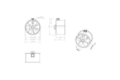 Axialer 1000-mm-Kanalventilator F300- AL 1000 D84U F3 01 CFG