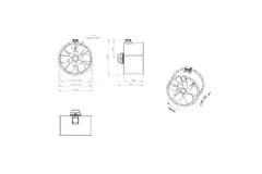 Axialer 1000-mm-Kanalventilator F300- AL 1000 D84U F3 02 CFG