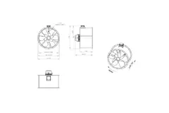 Axialer 1000-mm-Kanalventilator F300- AL 1000 D84U F3 03 CFG